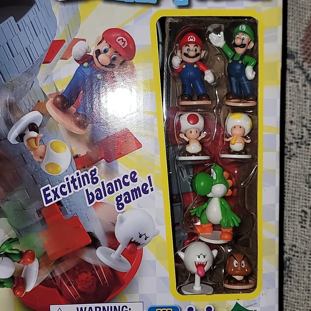 Super Mario Bros Blow Up Shaky Tower Balancing Game age 4+